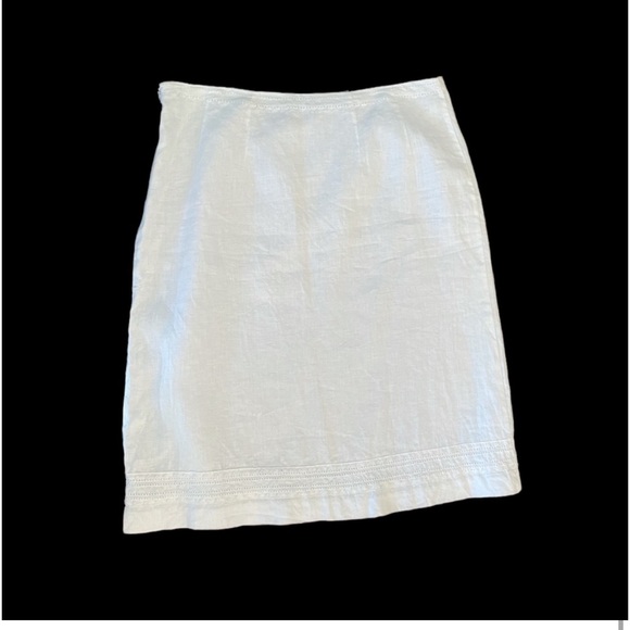 Malcolm & Co Irish Linen boho minimalist festival neutral white skirt size 10 - Picture 5 of 11